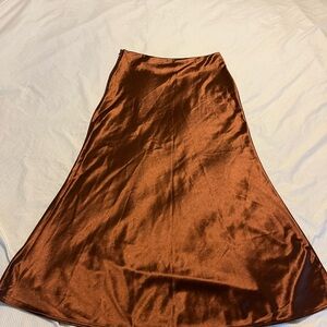 Zaful Copper A-Line Skirt